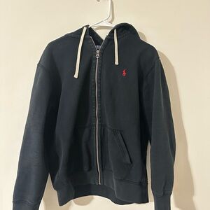 Black polo hoodie